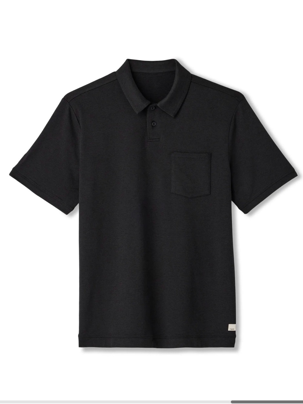 Vuori Porto Performance Polo Men’s S Black Solid Short Sleeve Collared V1099